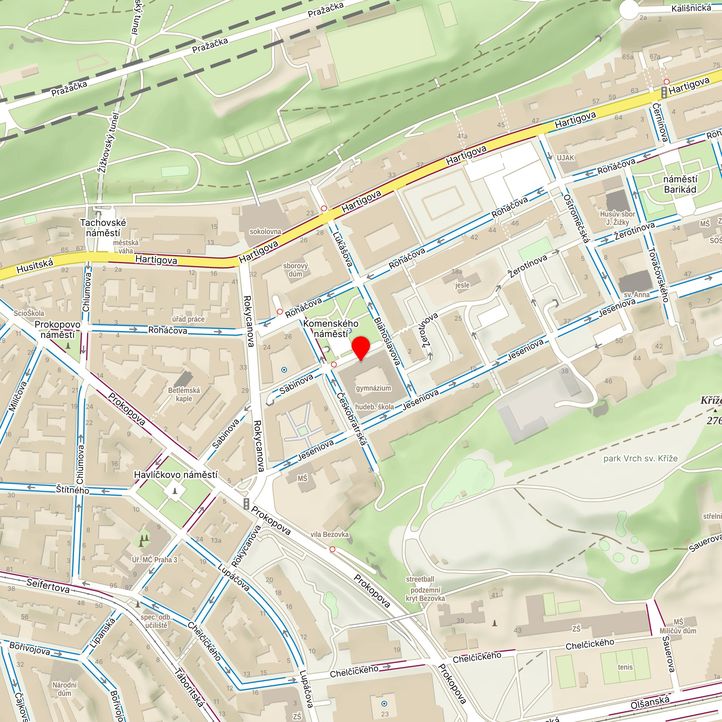Mapa školy z Mapy.cz