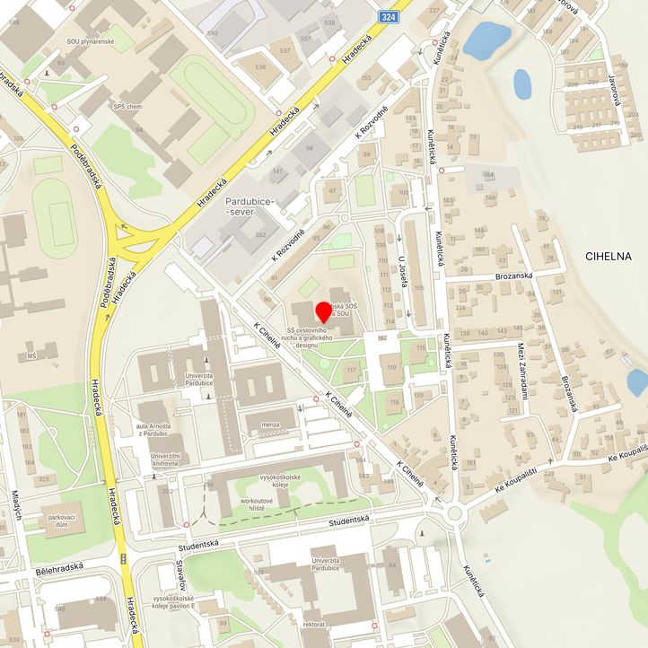 Mapa školy z Mapy.cz