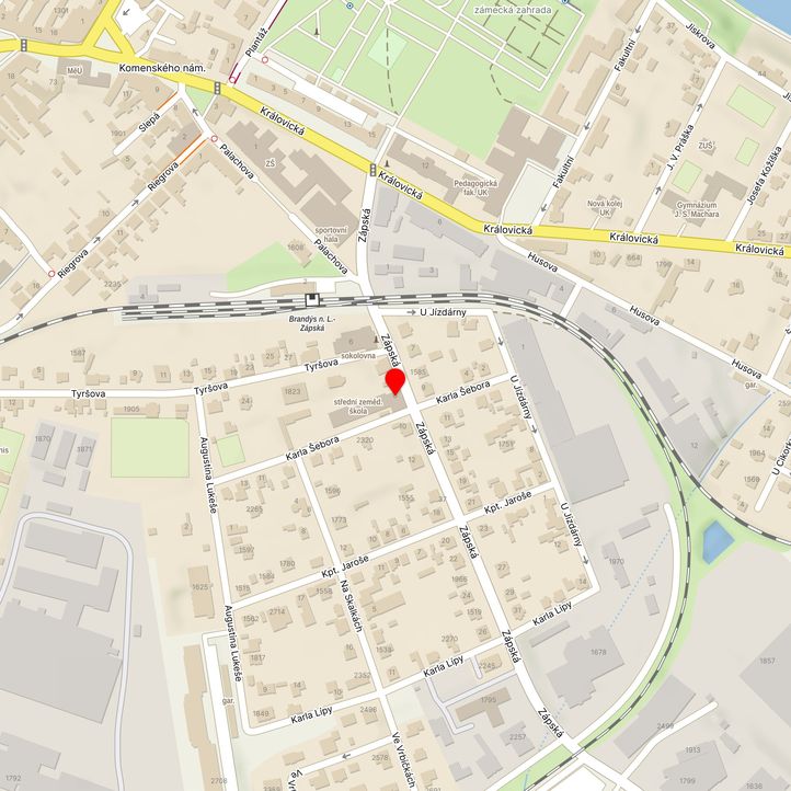 Mapa školy z Mapy.cz