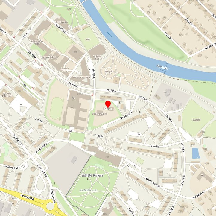 Mapa školy z Mapy.cz