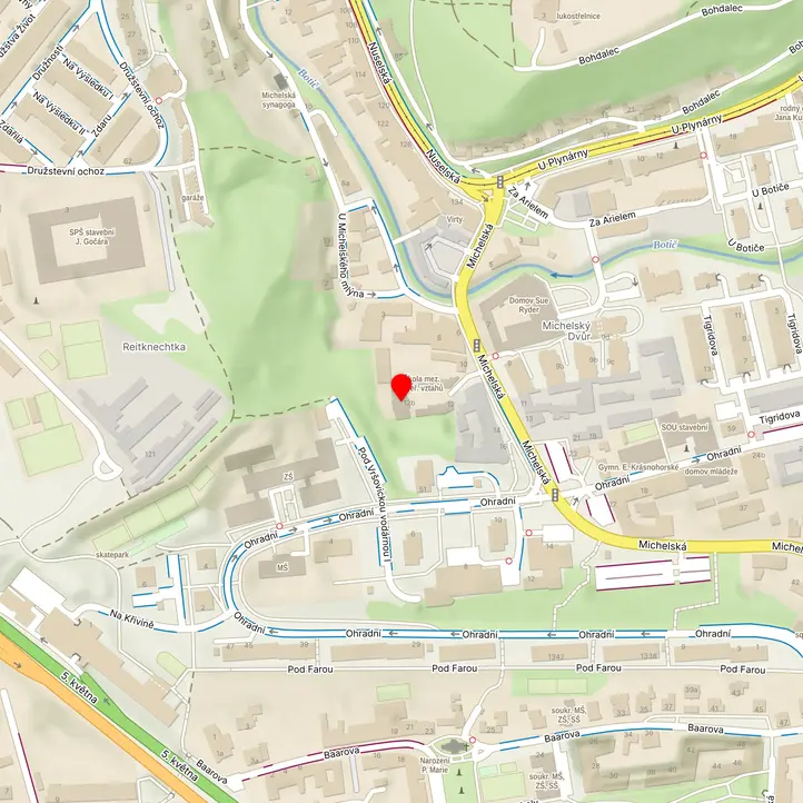 Mapa školy z Mapy.cz