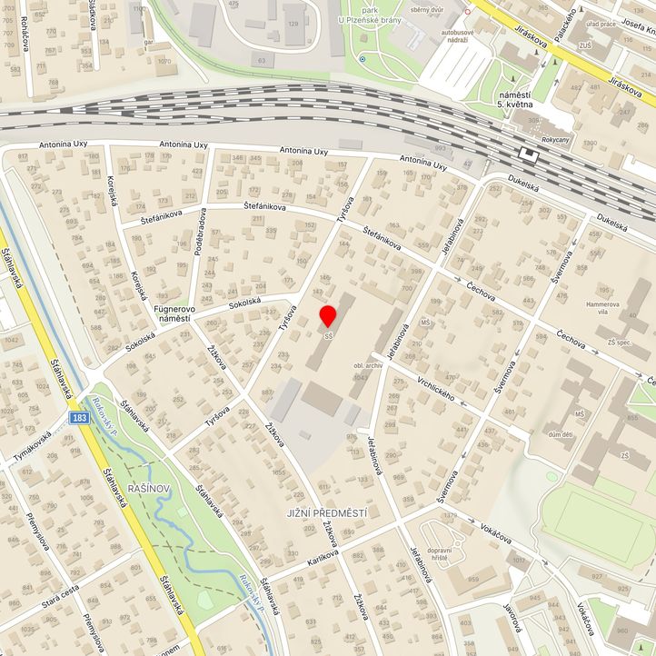 Mapa školy z Mapy.cz