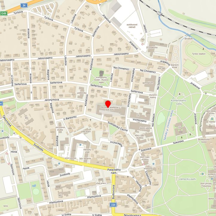 Mapa školy z Mapy.cz