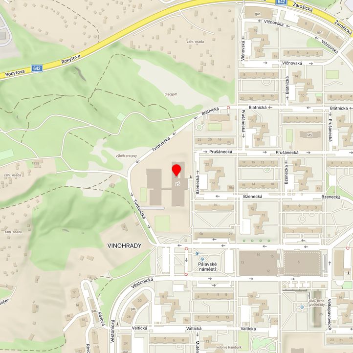 Mapa školy z Mapy.cz