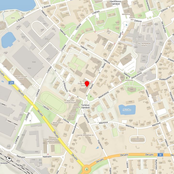 Mapa školy z Mapy.cz