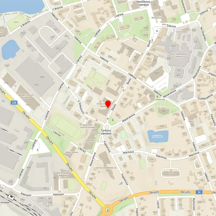Mapa školy z Mapy.cz