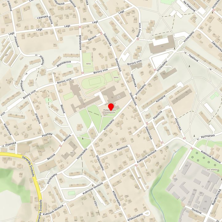 Mapa školy z Mapy.cz