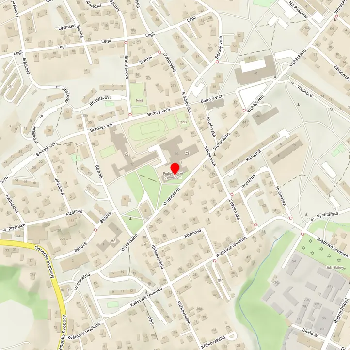 Mapa školy z Mapy.cz