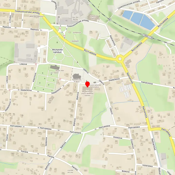 Mapa školy z Mapy.cz