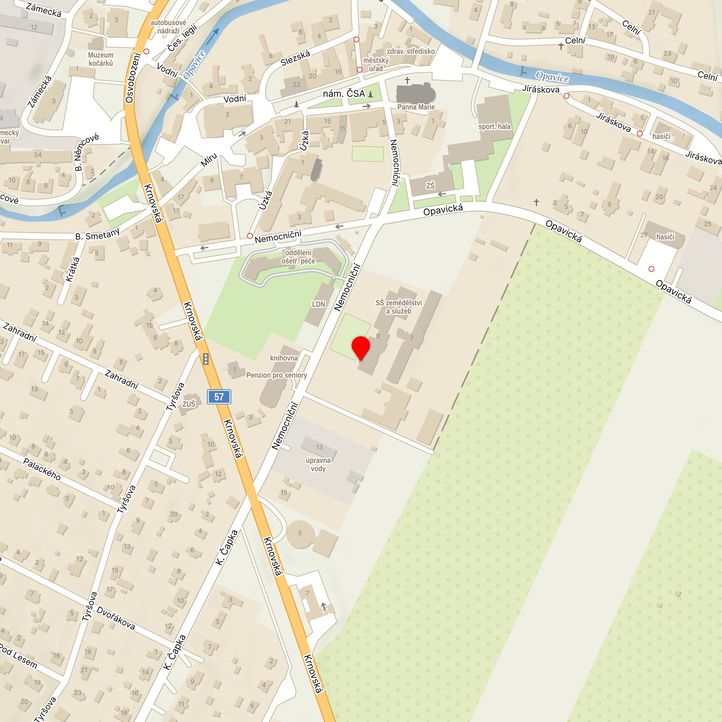 Mapa školy z Mapy.cz
