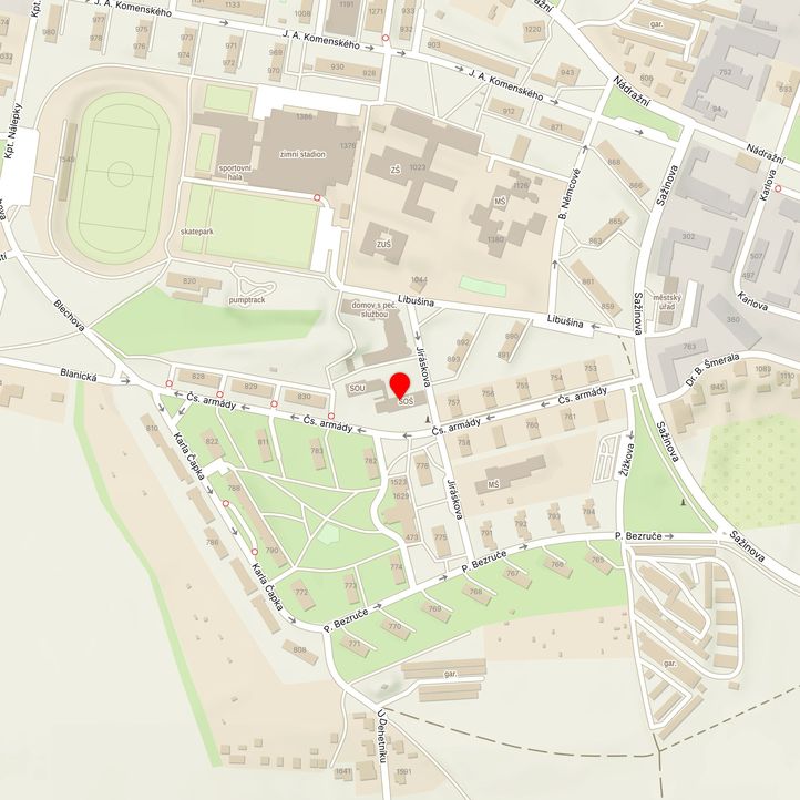 Mapa školy z Mapy.cz