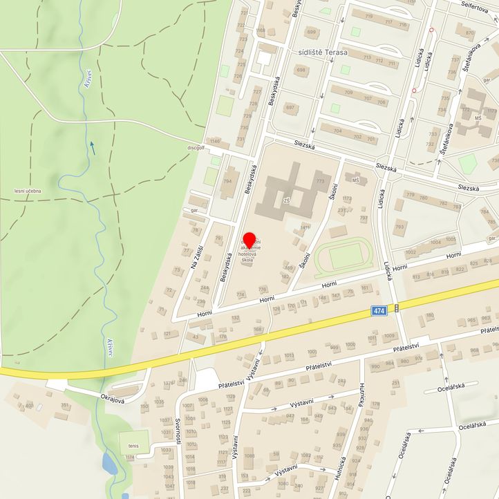Mapa školy z Mapy.cz