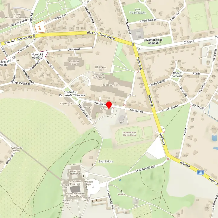 Mapa školy z Mapy.cz