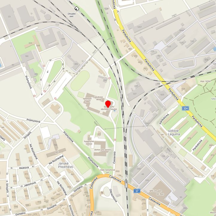 Mapa školy z Mapy.cz