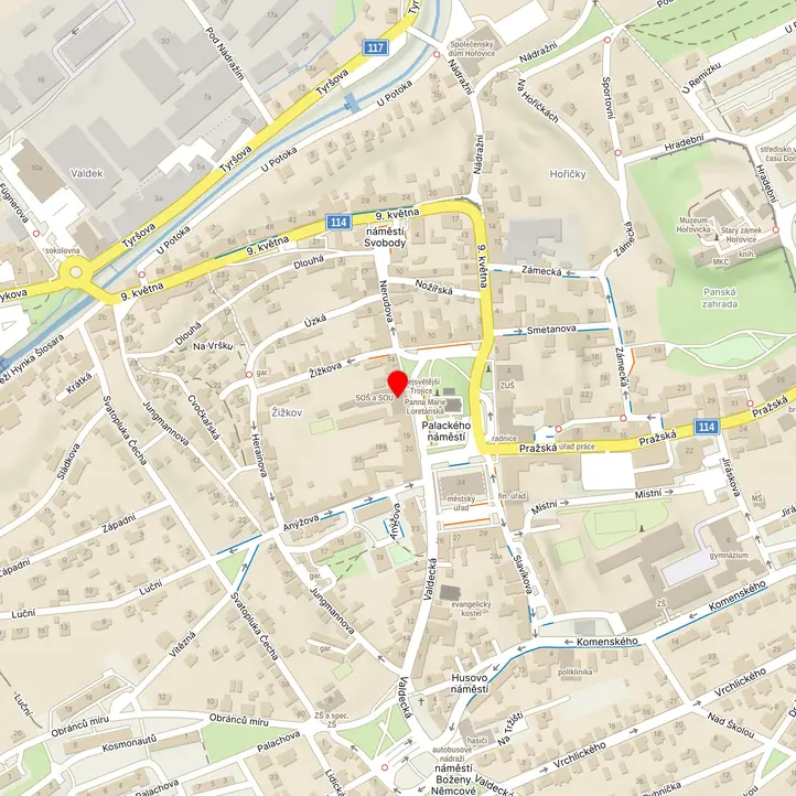 Mapa školy z Mapy.cz