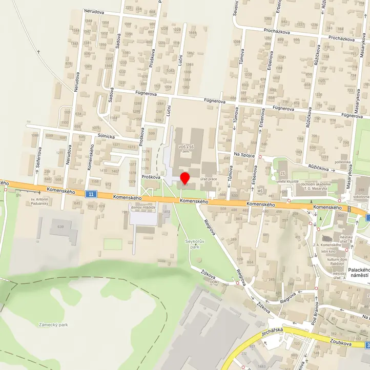 Mapa školy z Mapy.cz