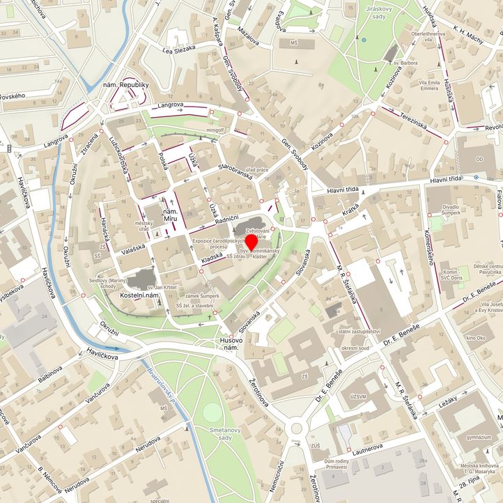 Mapa školy z Mapy.cz