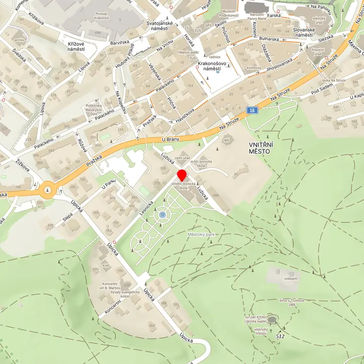 Mapa školy z Mapy.cz