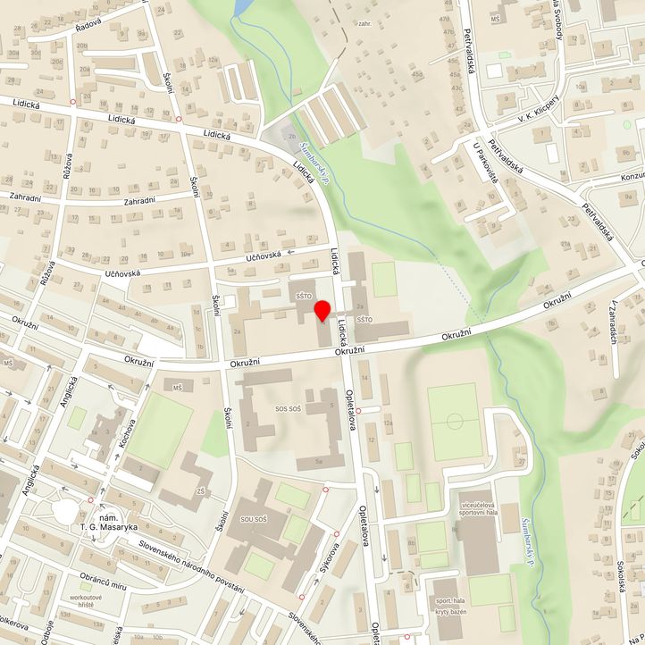 Mapa školy z Mapy.cz