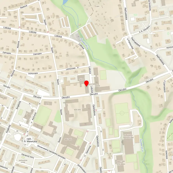 Mapa školy z Mapy.cz