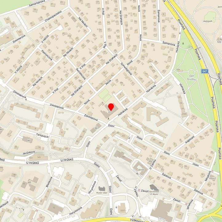 Mapa školy z Mapy.cz