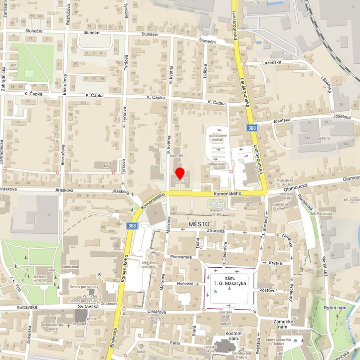 Mapa školy z Mapy.cz