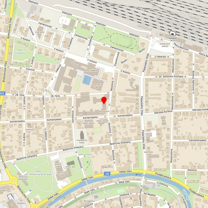 Mapa školy z Mapy.cz