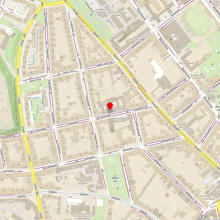 Mapa školy z Mapy.cz