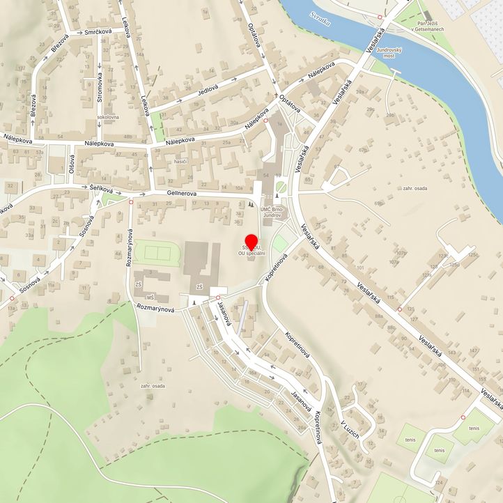 Mapa školy z Mapy.cz