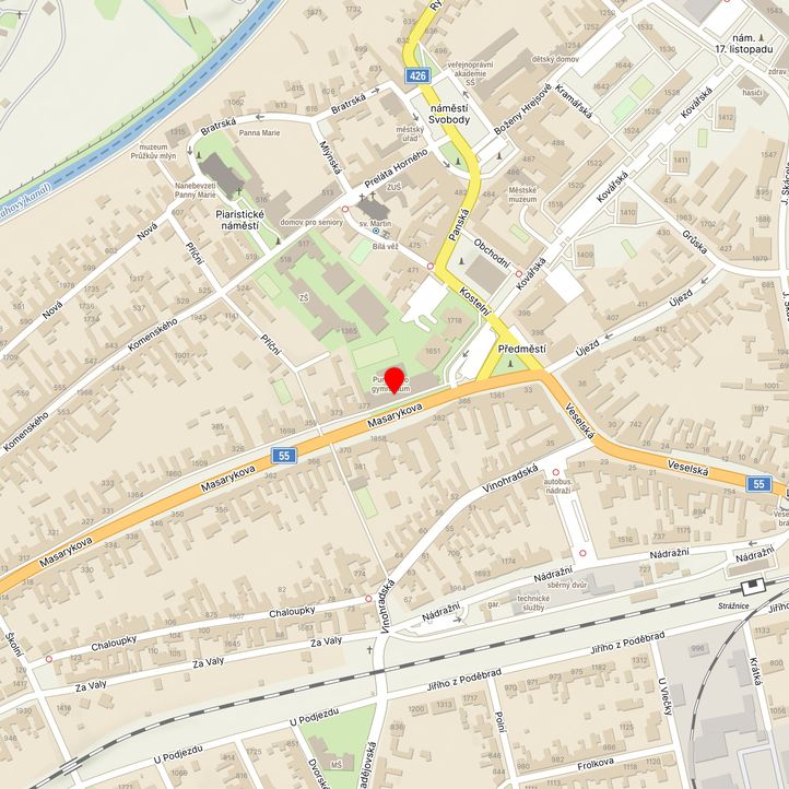 Mapa školy z Mapy.cz