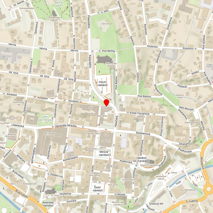 Mapa školy z Mapy.cz