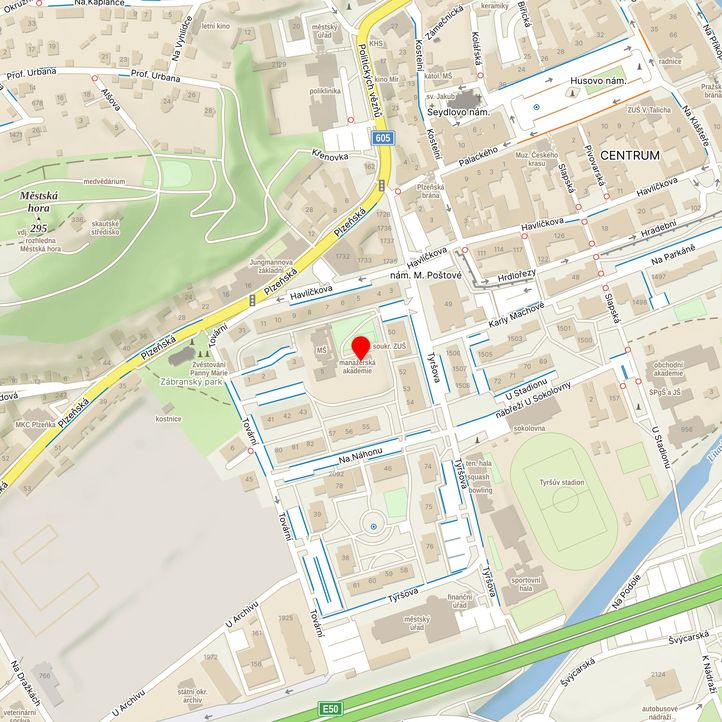 Mapa školy z Mapy.cz