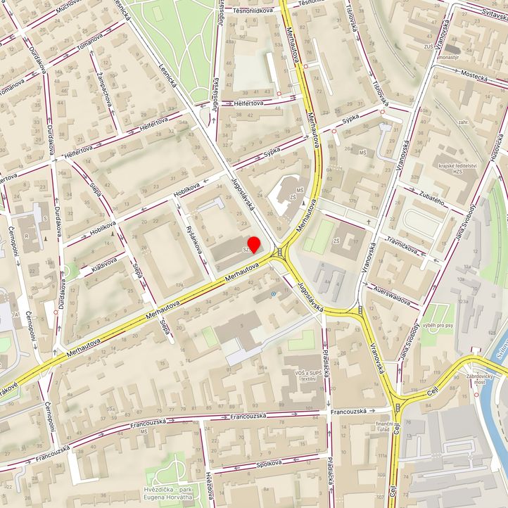Mapa školy z Mapy.cz