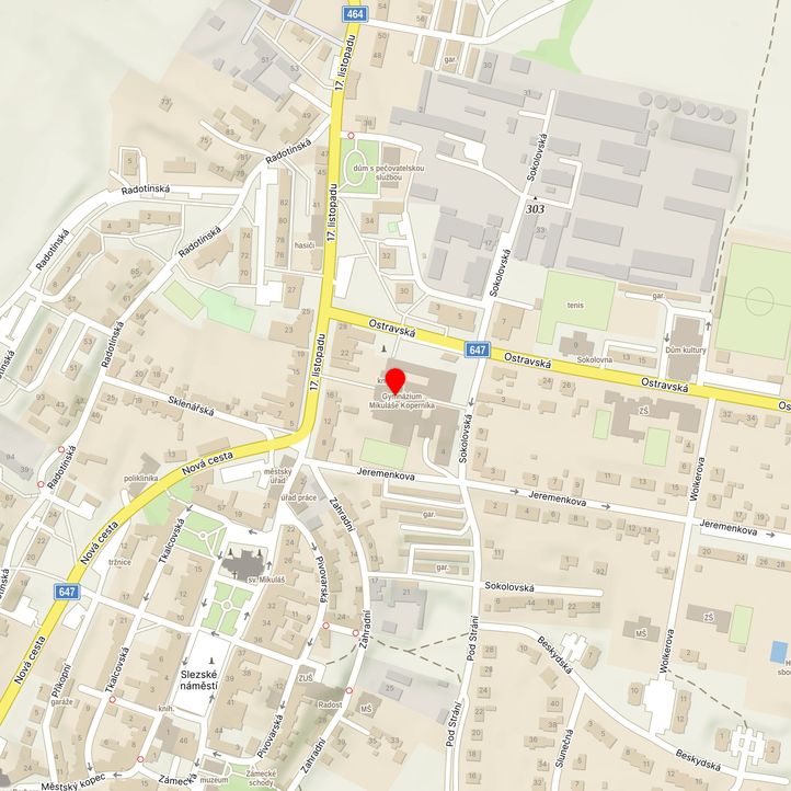 Mapa školy z Mapy.cz