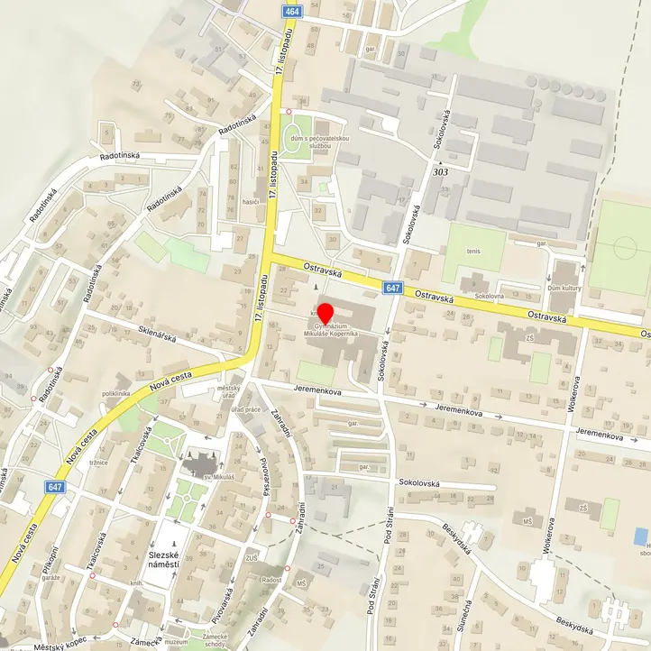 Mapa školy z Mapy.cz