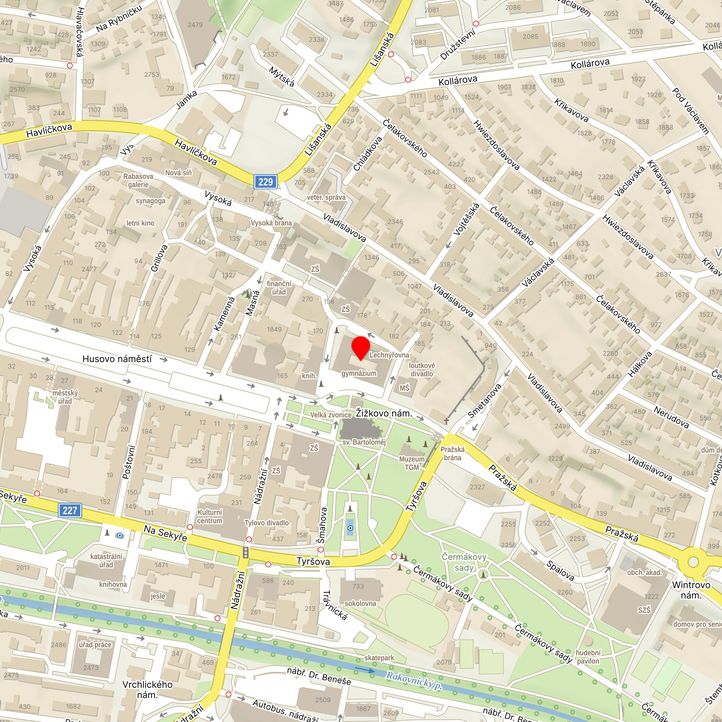 Mapa školy z Mapy.cz