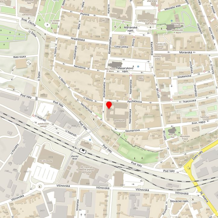 Mapa školy z Mapy.cz