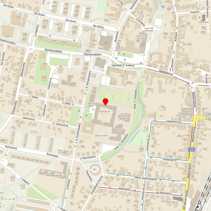 Mapa školy z Mapy.cz