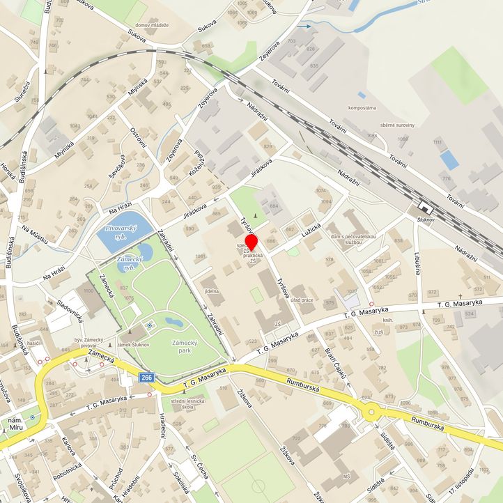 Mapa školy z Mapy.cz