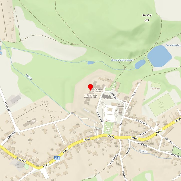 Mapa školy z Mapy.cz