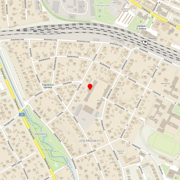 Mapa školy z Mapy.cz