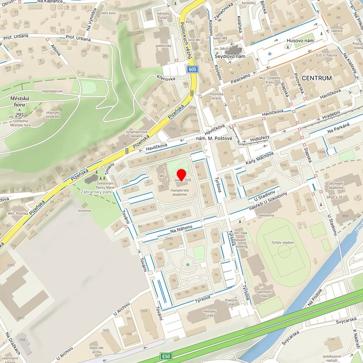 Mapa školy z Mapy.cz