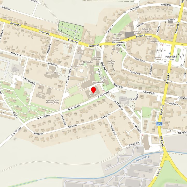 Mapa školy z Mapy.cz