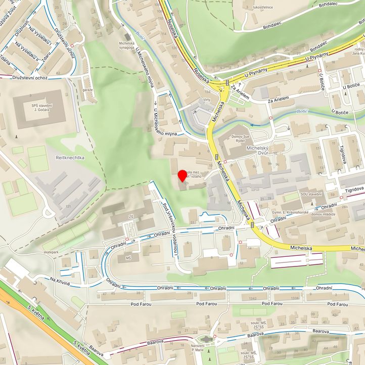Mapa školy z Mapy.cz