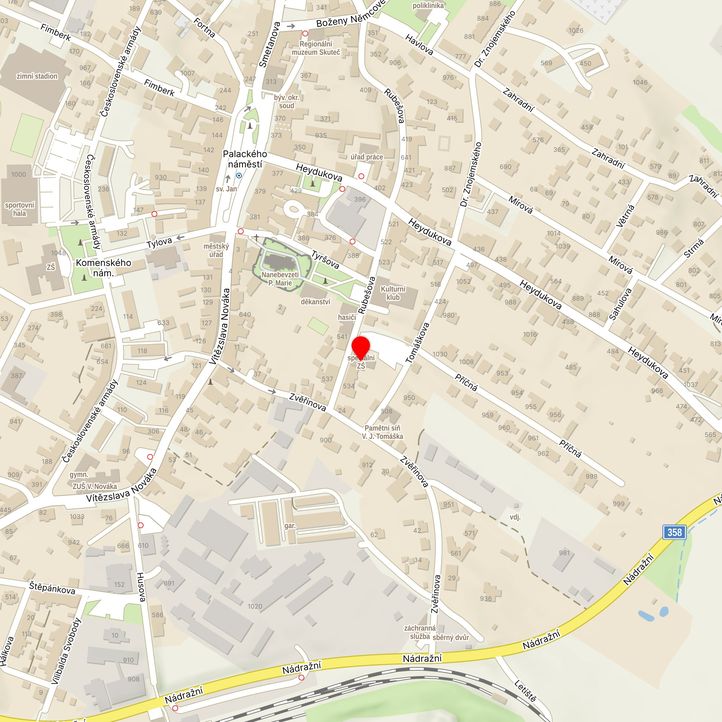 Mapa školy z Mapy.cz