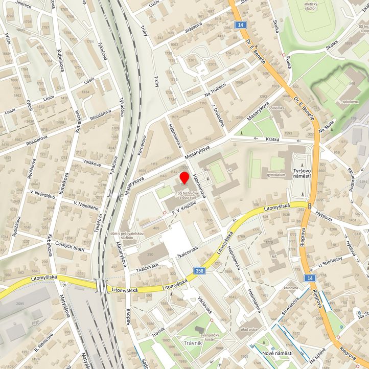 Mapa školy z Mapy.cz