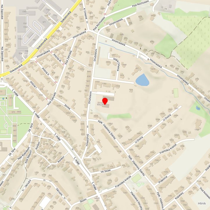 Mapa školy z Mapy.cz