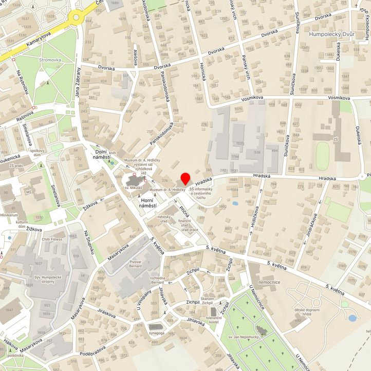 Mapa školy z Mapy.cz