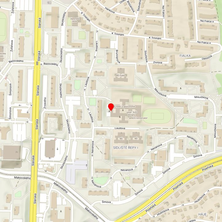 Mapa školy z Mapy.cz