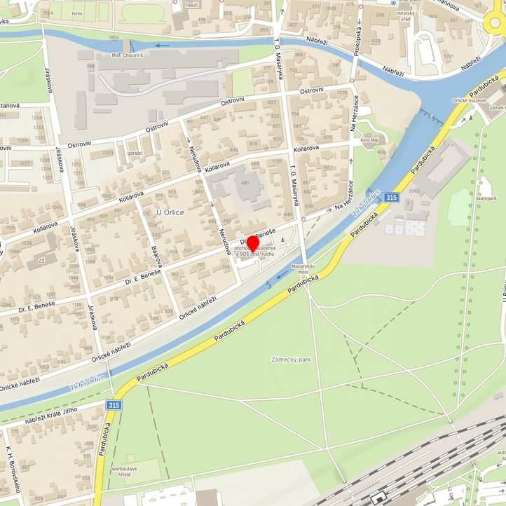 Mapa školy z Mapy.cz